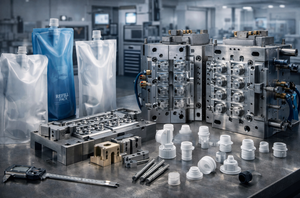 Maßgeschneiderte Ausgusskappenform für Ausgussbeutel und Nachfüllverpackungen