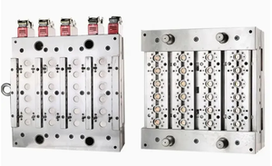 Spritzgussform für Schnappkappen mit mehreren Kavitäten